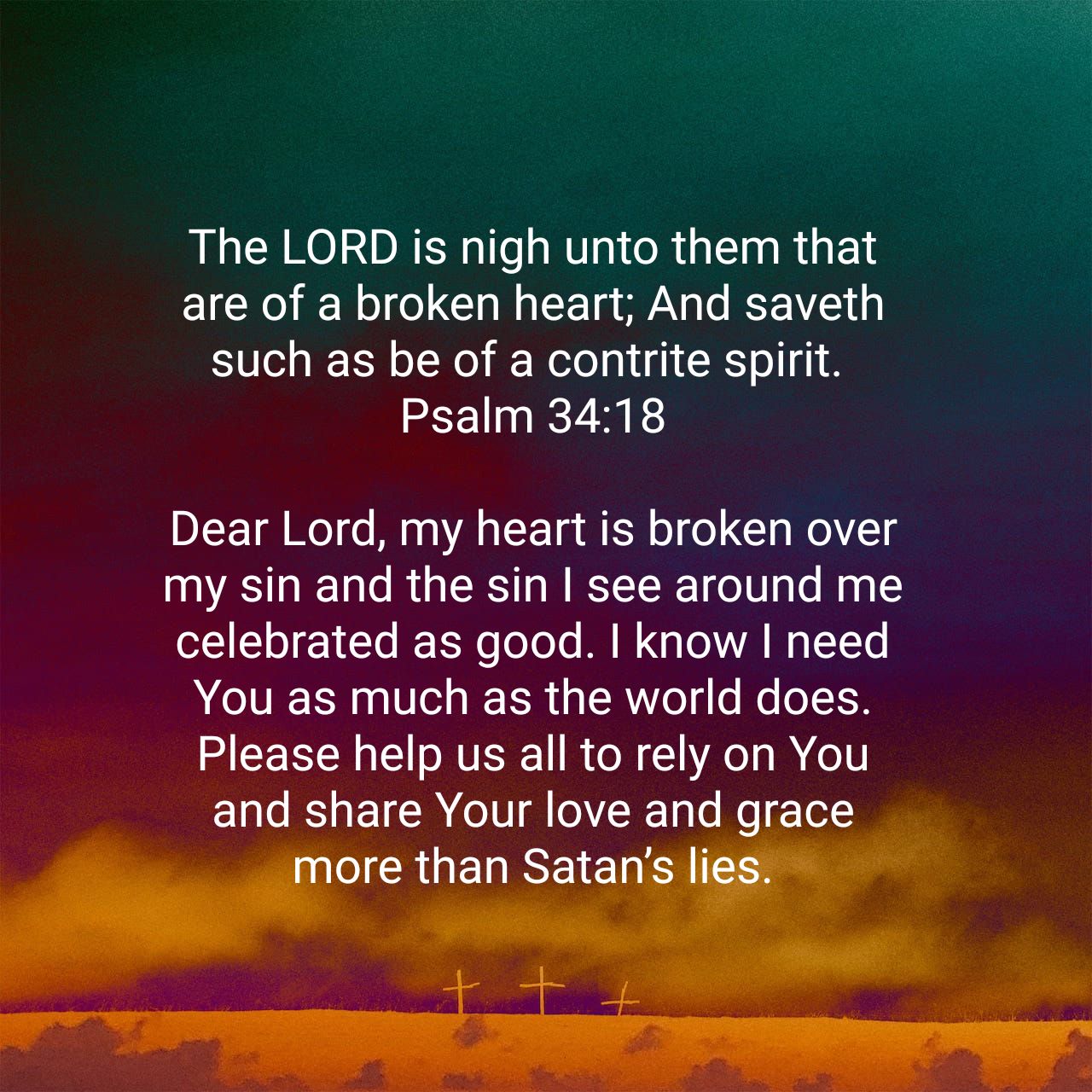 Psalm 34:18 Prayer | Praises & Phrases
