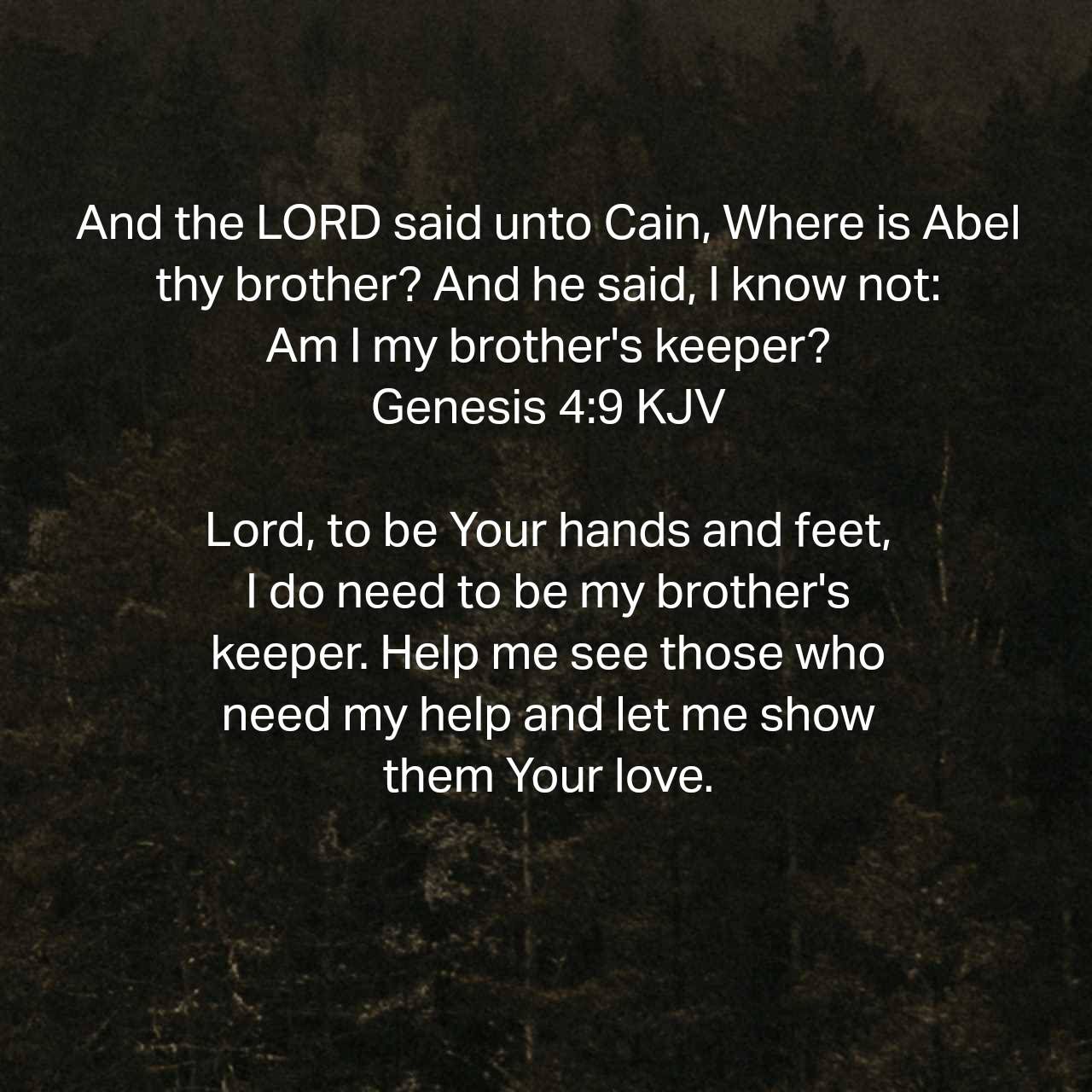 Genesis 4:9 Prayer | Praises & Phrases