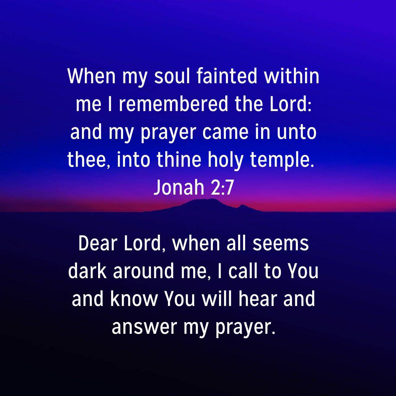 Jonah 2:7 Prayer | Praises & Phrases